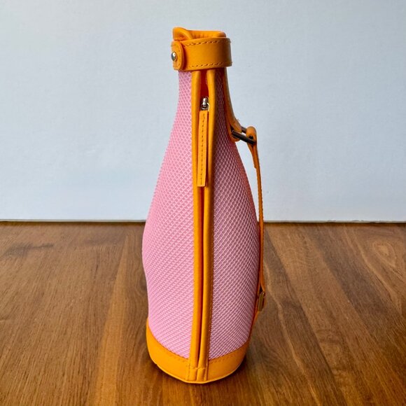 VEUVE CLICQUOT Pink Champagne Bottle Ice Jacket Orange Insulated Bottle Bag NEW - Picture 4 of 7